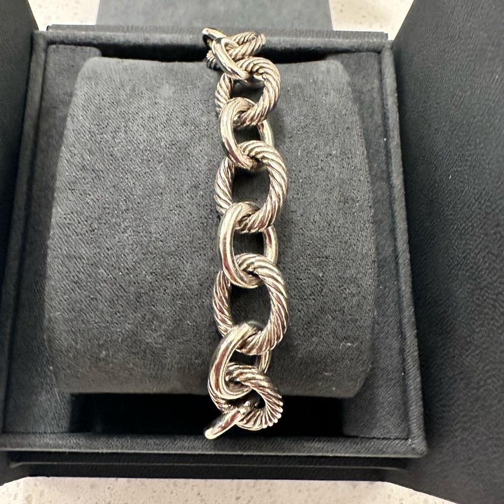 New! David Yurman Oval Link Chain Bracelet in Sterling Silver